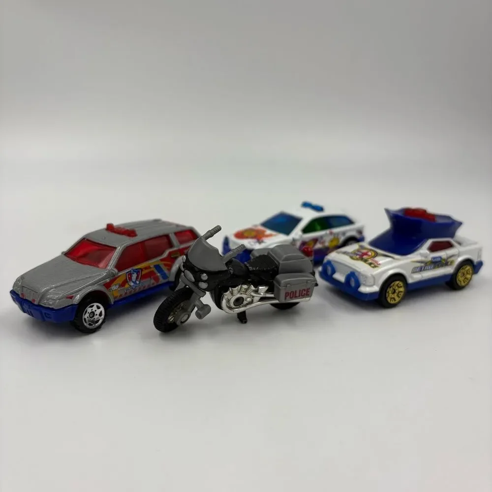 Vintage Matchox Police Car,‎ Police Hat, Motorcycle 98-2003 Diecast Bundle